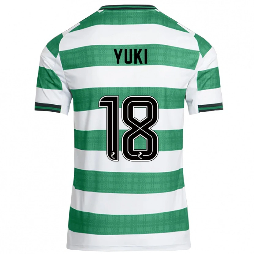 Danxen Mujer Camiseta Yuki Kobayashi #18 Verde Blanco 1ª Equipación 2025/26 La Camisa