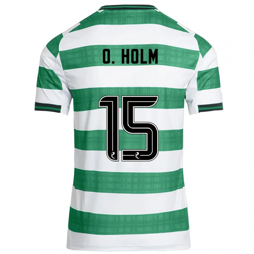 Danxen Mujer Camiseta Odin Thiago Holm #15 Verde Blanco 1ª Equipación 2025/26 La Camisa