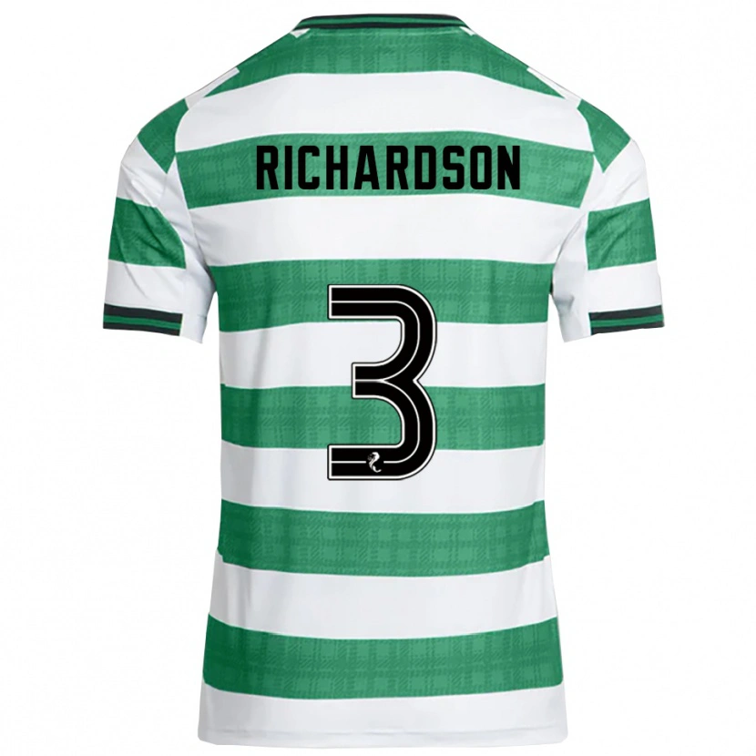 Danxen Mujer Camiseta Amy Richardson #3 Verde Blanco 1ª Equipación 2025/26 La Camisa