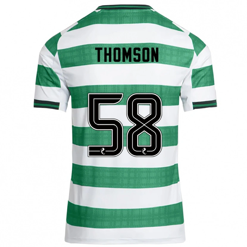 Danxen Mujer Camiseta Corey Thomson #58 Verde Blanco 1ª Equipación 2025/26 La Camisa