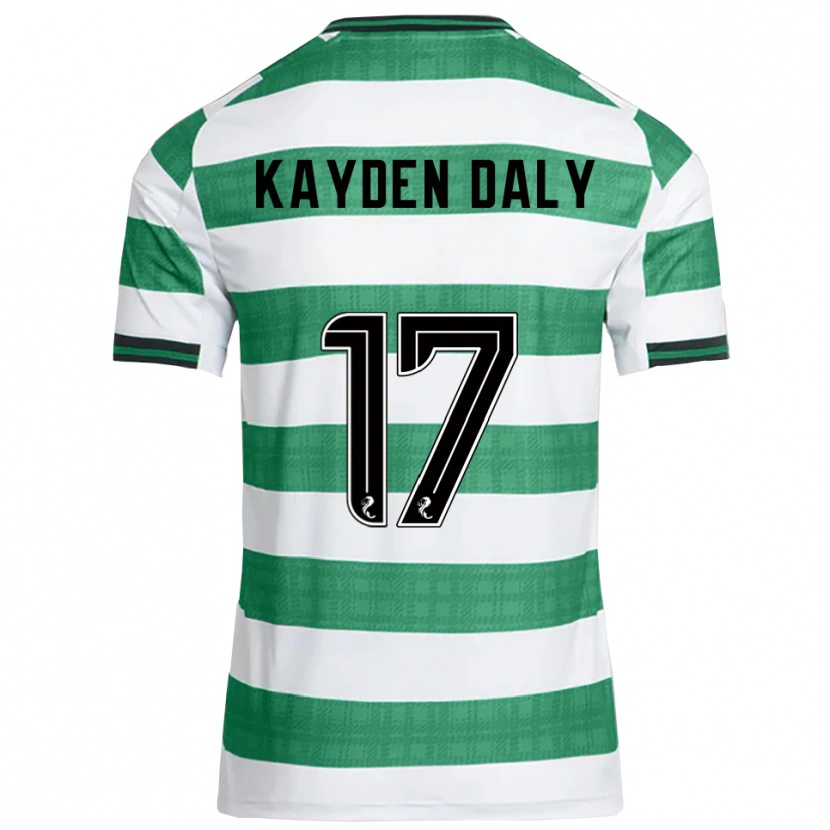 Danxen Mujer Camiseta Kayden Daly #17 Verde Blanco 1ª Equipación 2025/26 La Camisa