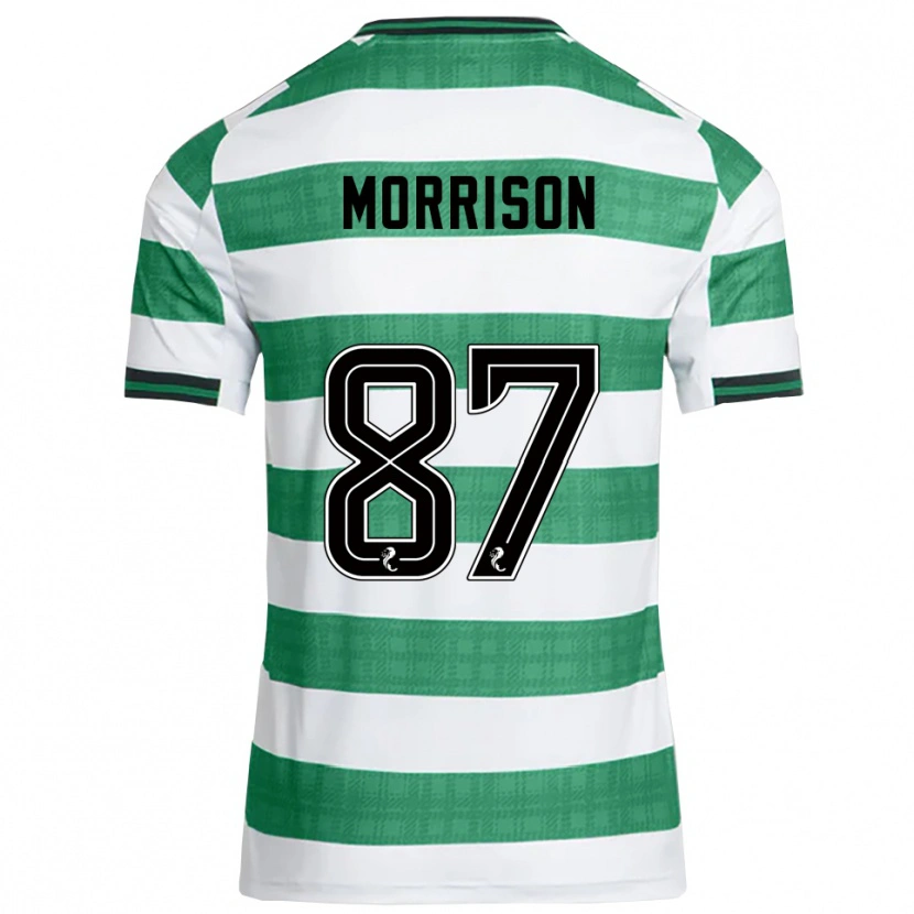 Danxen Mujer Camiseta Joe Morrison #87 Verde Blanco 1ª Equipación 2025/26 La Camisa