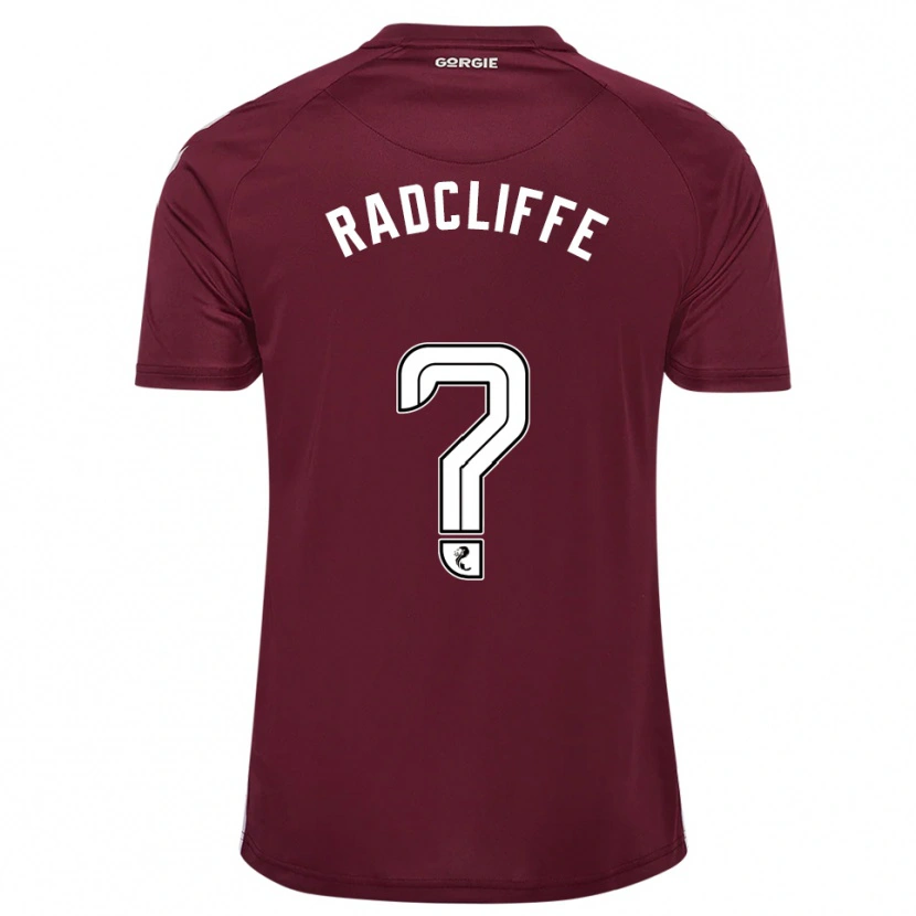 Danxen Mujer Camiseta Josh Radcliffe #0 Borgoña Blanco 1ª Equipación 2025/26 La Camisa