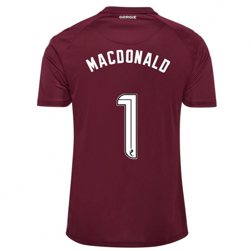 Danxen Mujer Camiseta Jamie Macdonald #1 Borgoña Blanco 1ª Equipación 2025/26 La Camisa