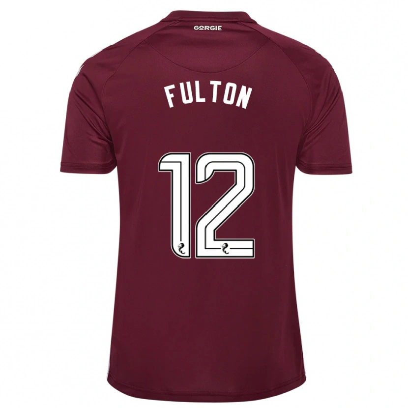 Danxen Mujer Camiseta Ryan Fulton #12 Borgoña Blanco 1ª Equipación 2025/26 La Camisa
