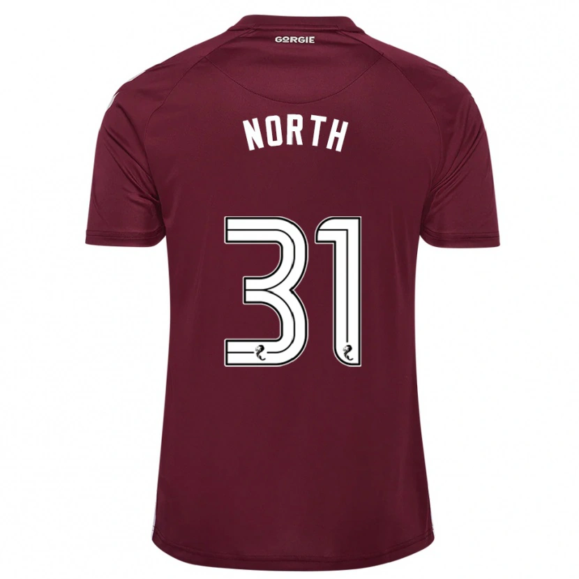 Danxen Mujer Camiseta Tommy North #31 Borgoña Blanco 1ª Equipación 2025/26 La Camisa