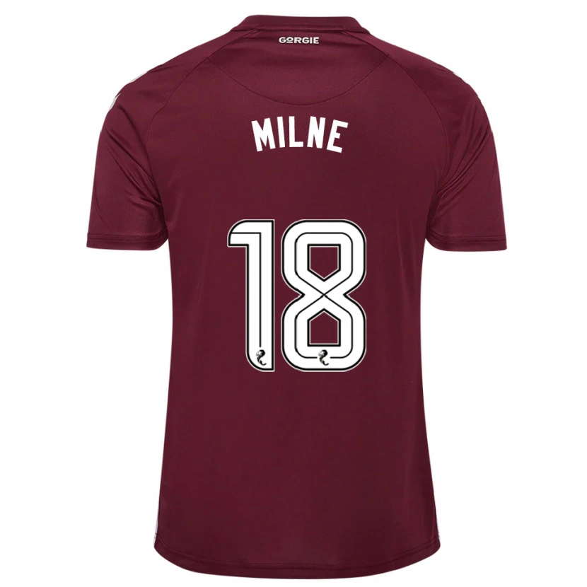Danxen Mujer Camiseta Harry Milne #18 Borgoña Blanco 1ª Equipación 2025/26 La Camisa