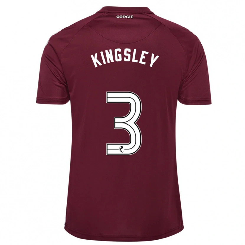 Danxen Mujer Camiseta Stephen Kingsley #3 Borgoña Blanco 1ª Equipación 2025/26 La Camisa