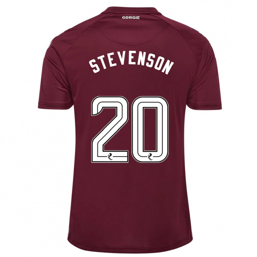 Danxen Mujer Camiseta Gus Stevenson #20 Borgoña Blanco 1ª Equipación 2025/26 La Camisa