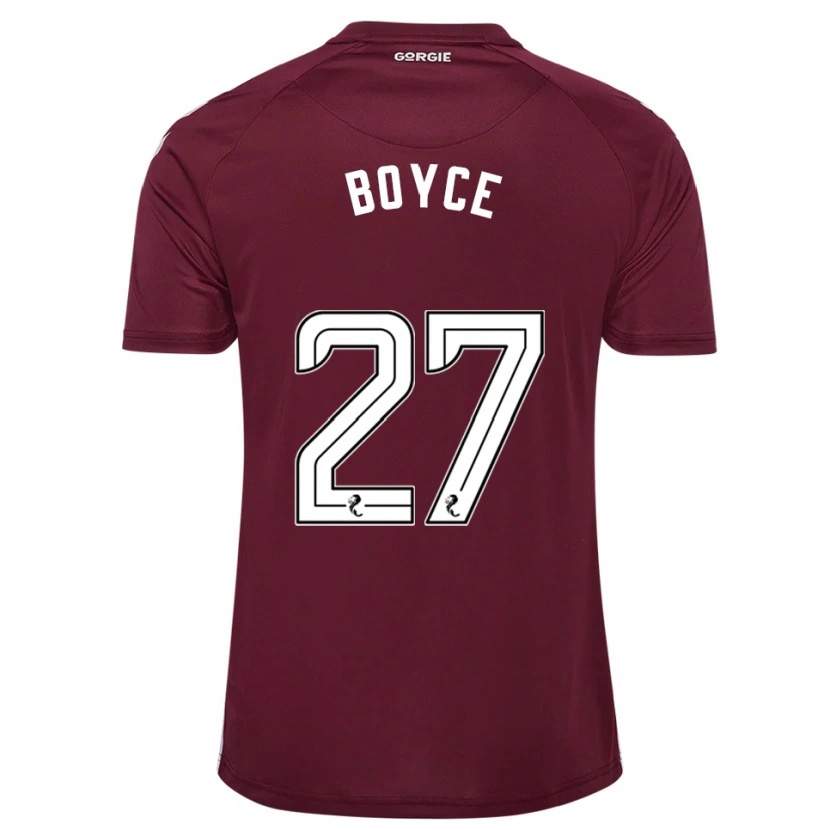 Danxen Mujer Camiseta Liam Boyce #27 Borgoña Blanco 1ª Equipación 2025/26 La Camisa