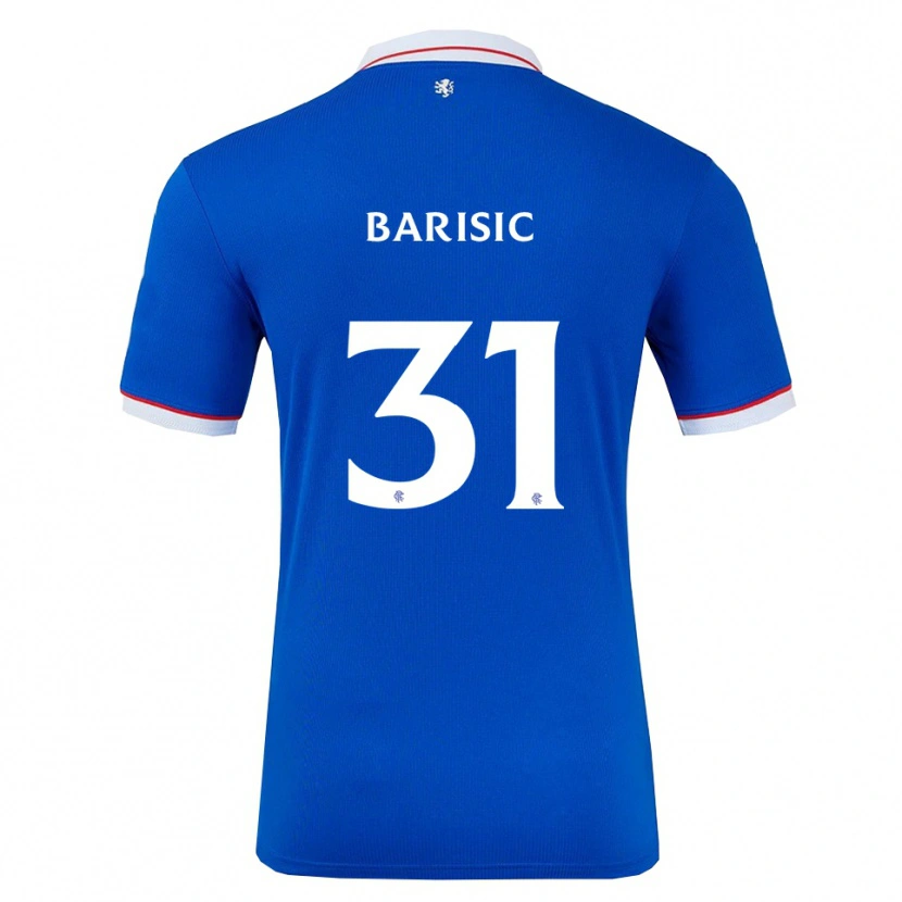 Danxen Mujer Camiseta Borna Barisic #31 Azul Blanco 1ª Equipación 2025/26 La Camisa