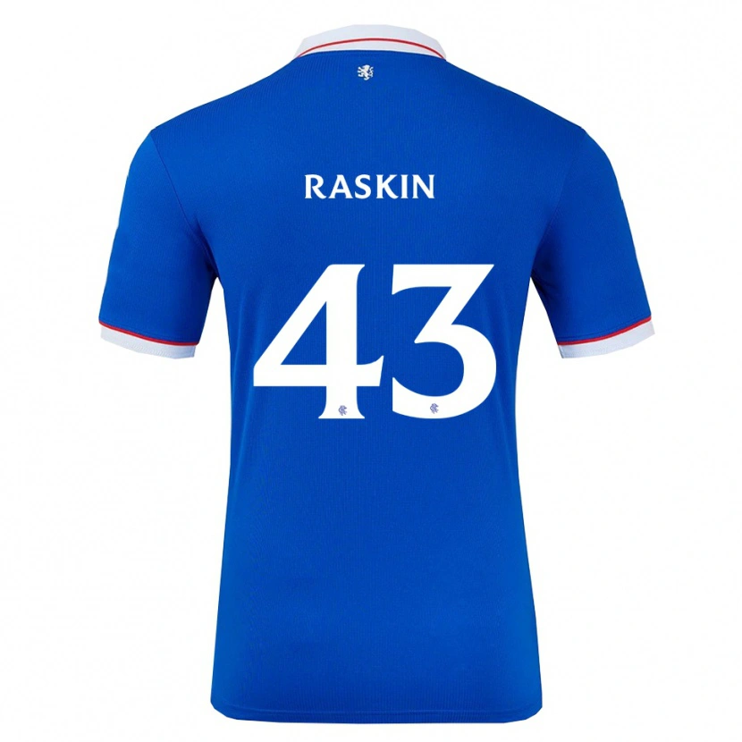 Danxen Mujer Camiseta Nicolas Raskin #43 Azul Blanco 1ª Equipación 2025/26 La Camisa