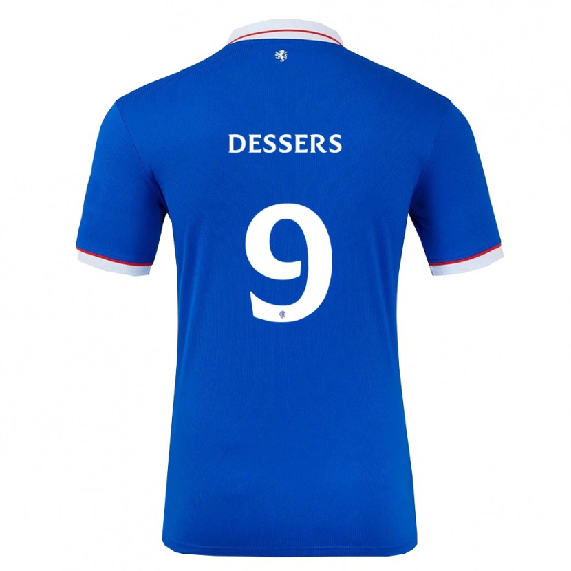 Danxen Mujer Camiseta Cyriel Dessers #9 Azul Blanco 1ª Equipación 2025/26 La Camisa
