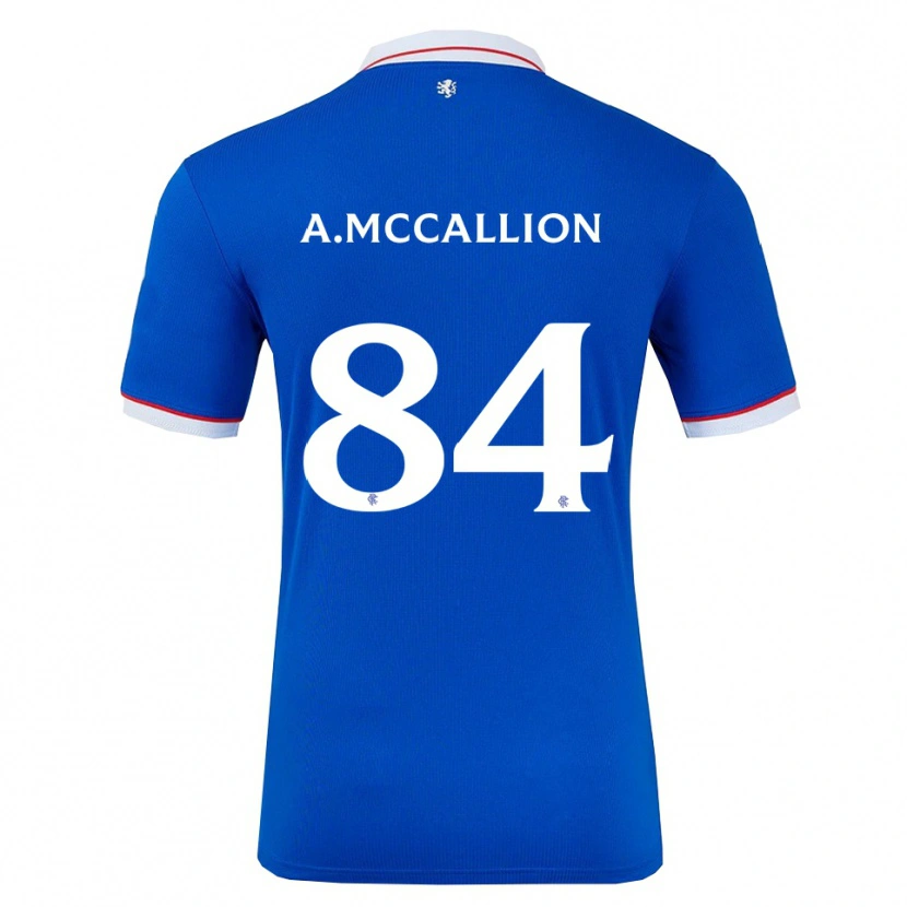 Danxen Mujer Camiseta Aiden Mccallion #84 Azul Blanco 1ª Equipación 2025/26 La Camisa