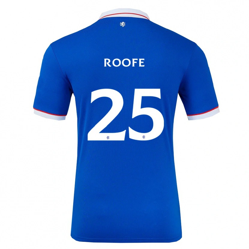Danxen Mujer Camiseta Kemar Roofe #25 Azul Blanco 1ª Equipación 2025/26 La Camisa
