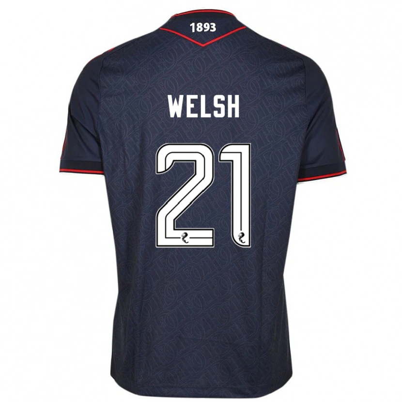 Danxen Mujer Camiseta Tom Welsh #21 Azul Marino Blanco 1ª Equipación 2025/26 La Camisa