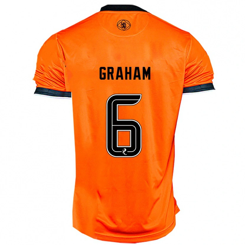 Danxen Mujer Camiseta Ross Graham #6 Naranja Negro 1ª Equipación 2025/26 La Camisa