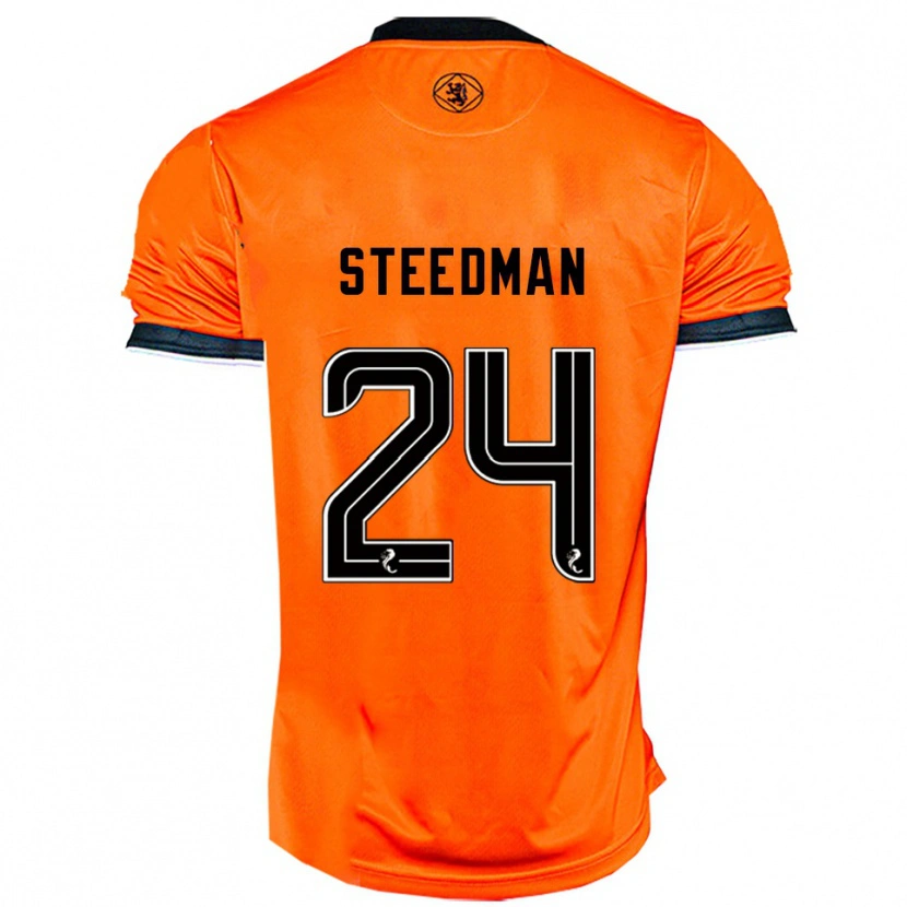 Danxen Mujer Camiseta Laura Steedman #24 Naranja Negro 1ª Equipación 2025/26 La Camisa