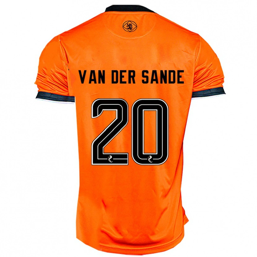 Danxen Mujer Camiseta Jort Van Der Sande #20 Naranja Negro 1ª Equipación 2025/26 La Camisa