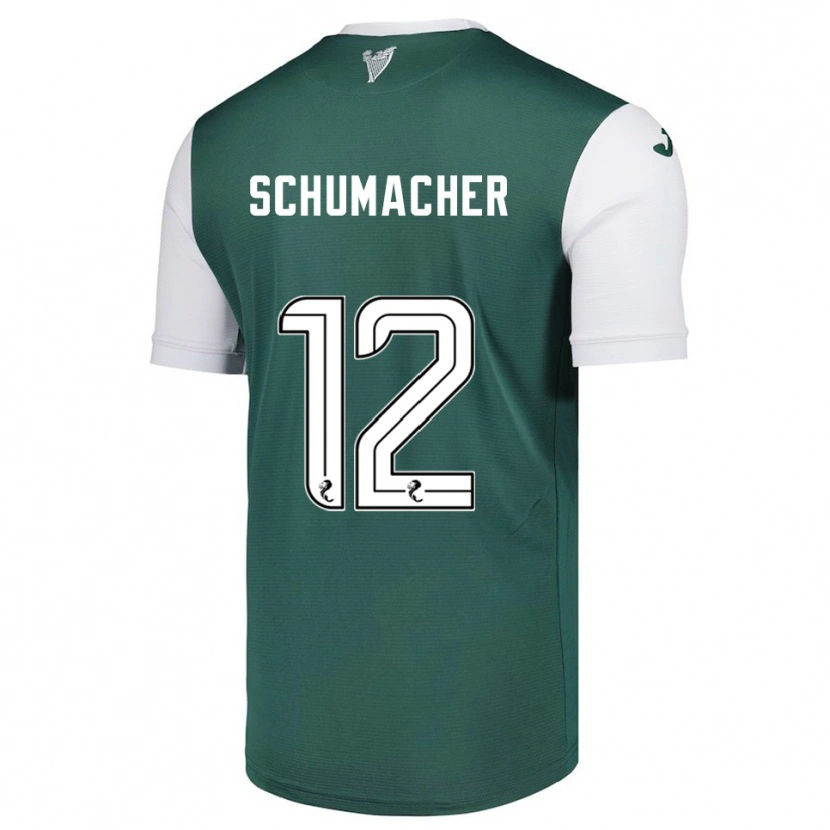 Danxen Mujer Camiseta Noa Schumacher #12 Verde Blanco 1ª Equipación 2025/26 La Camisa