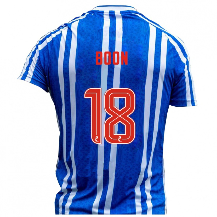 Danxen Mujer Camiseta Aiden Boon #18 Azul Blanco 1ª Equipación 2025/26 La Camisa
