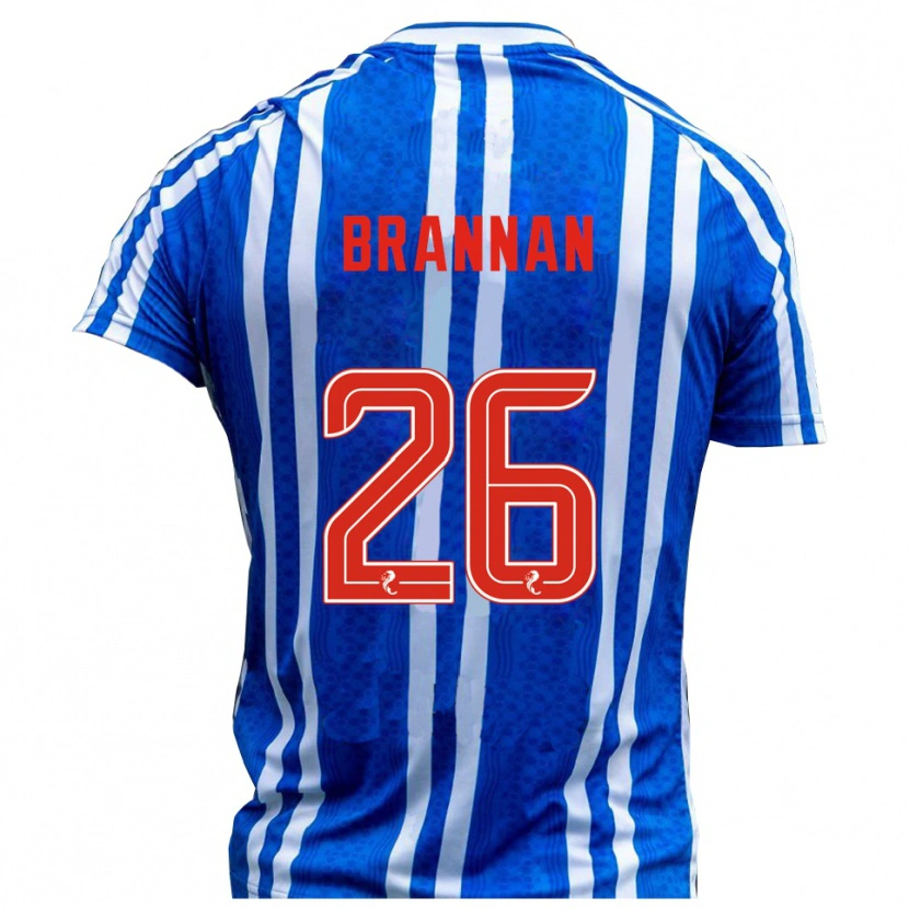 Danxen Mujer Camiseta Ben Brannan #26 Azul Blanco 1ª Equipación 2025/26 La Camisa