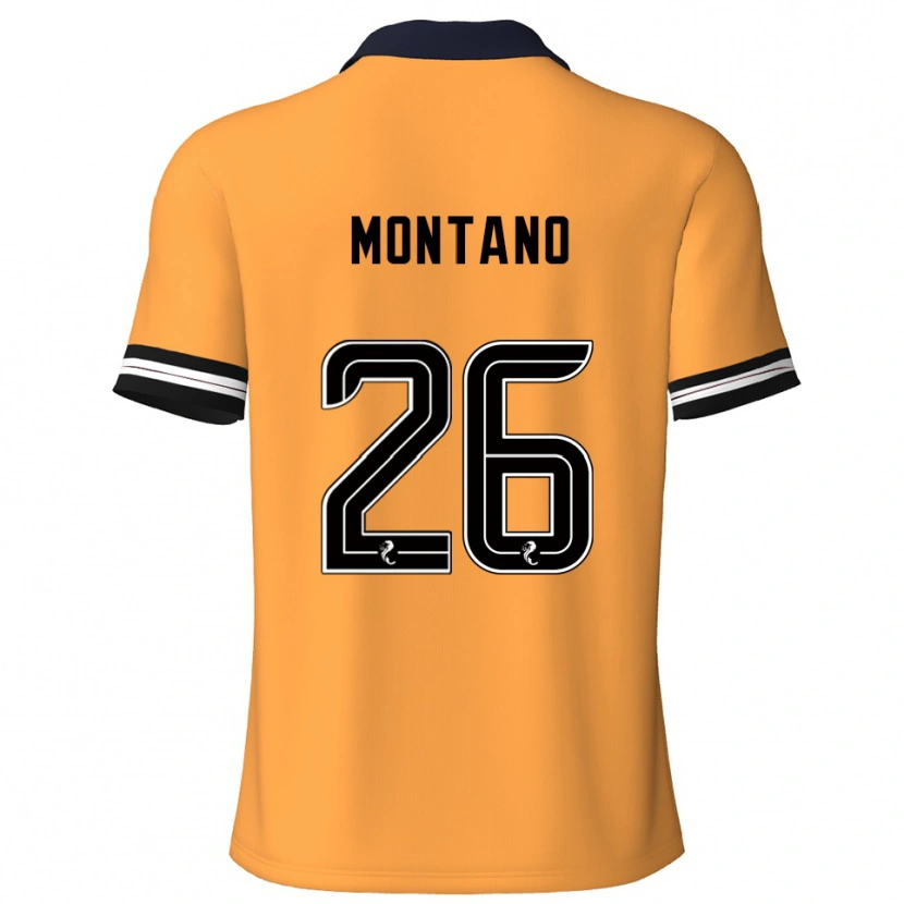 Danxen Mujer Camiseta Cristian Montano #26 Amarillo Negro 1ª Equipación 2025/26 La Camisa