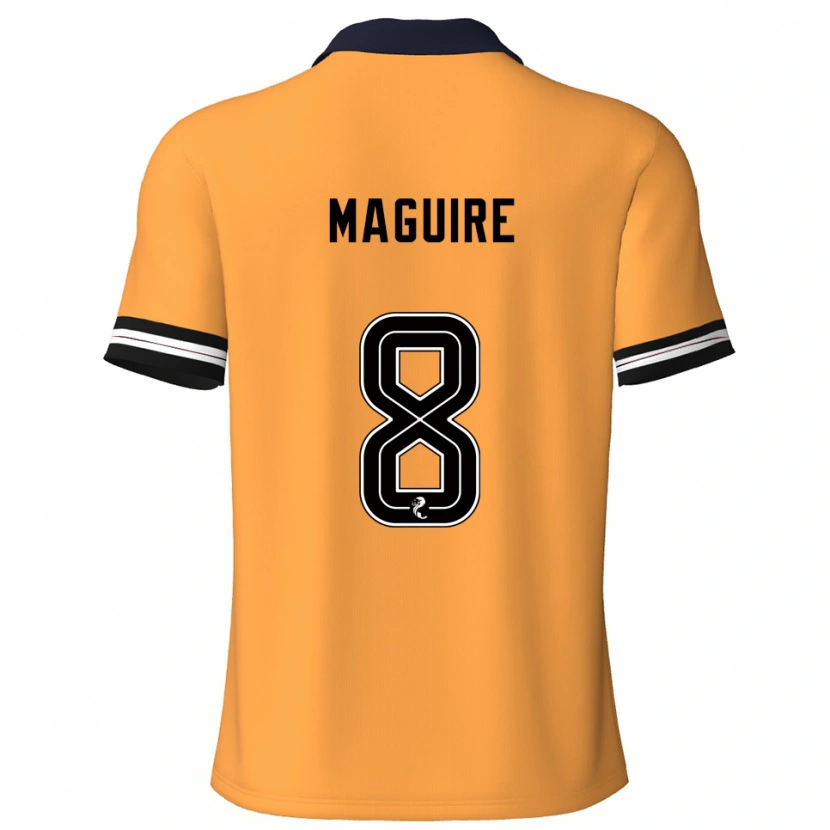Danxen Mujer Camiseta Ciaran Maguire #8 Amarillo Negro 1ª Equipación 2025/26 La Camisa