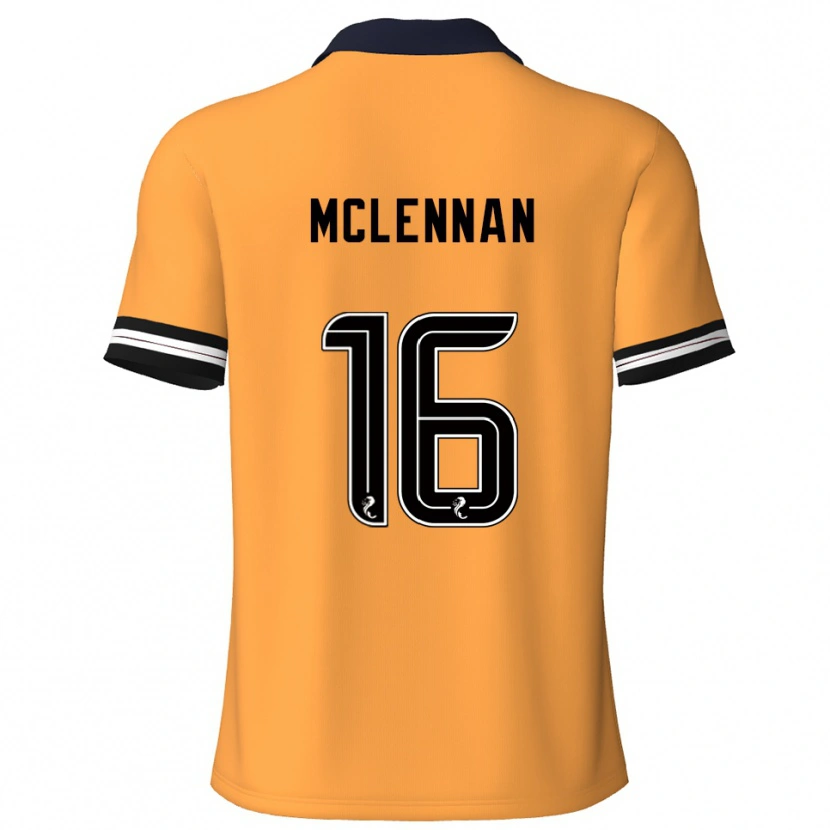 Danxen Mujer Camiseta Connor Mclennan #16 Amarillo Negro 1ª Equipación 2025/26 La Camisa