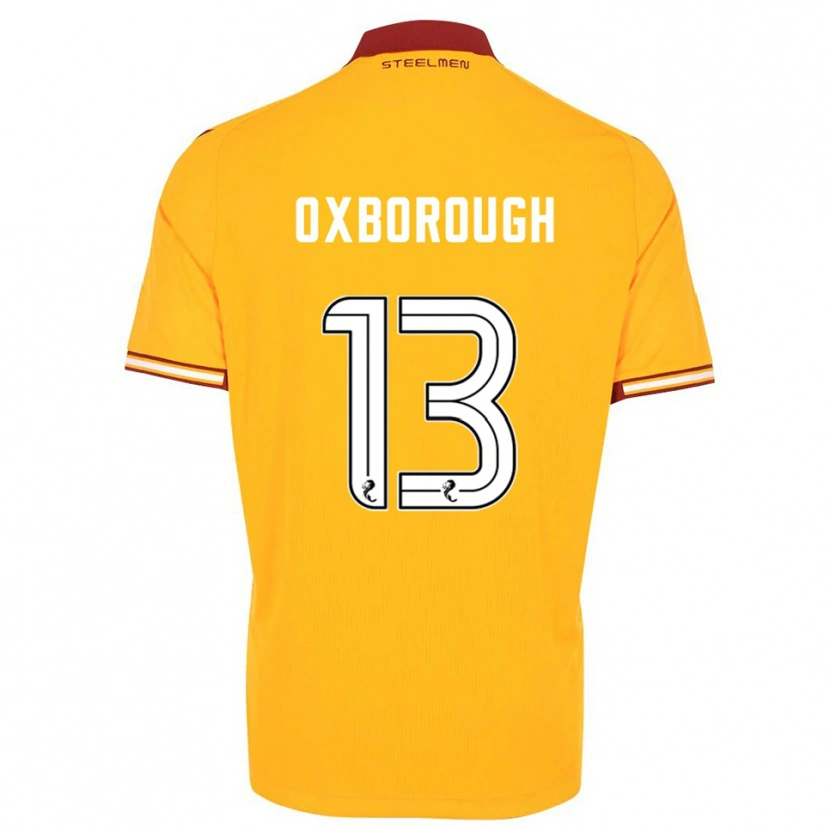 Danxen Mujer Camiseta Aston Oxborough #13 Amarillo Borgoña 1ª Equipación 2025/26 La Camisa