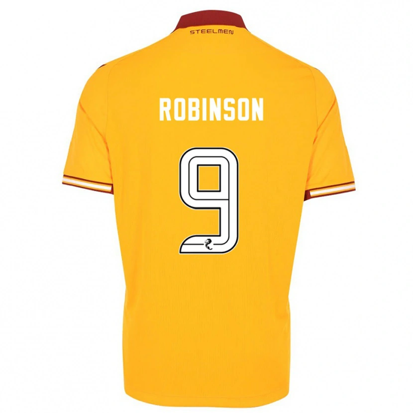 Danxen Mujer Camiseta Zach Robinson #9 Amarillo Borgoña 1ª Equipación 2025/26 La Camisa