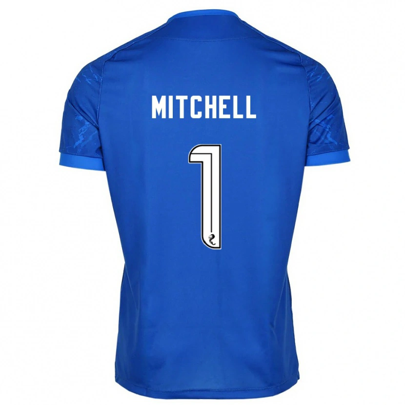 Danxen Mujer Camiseta Ellie Mitchell #1 Azul Blanco 1ª Equipación 2025/26 La Camisa