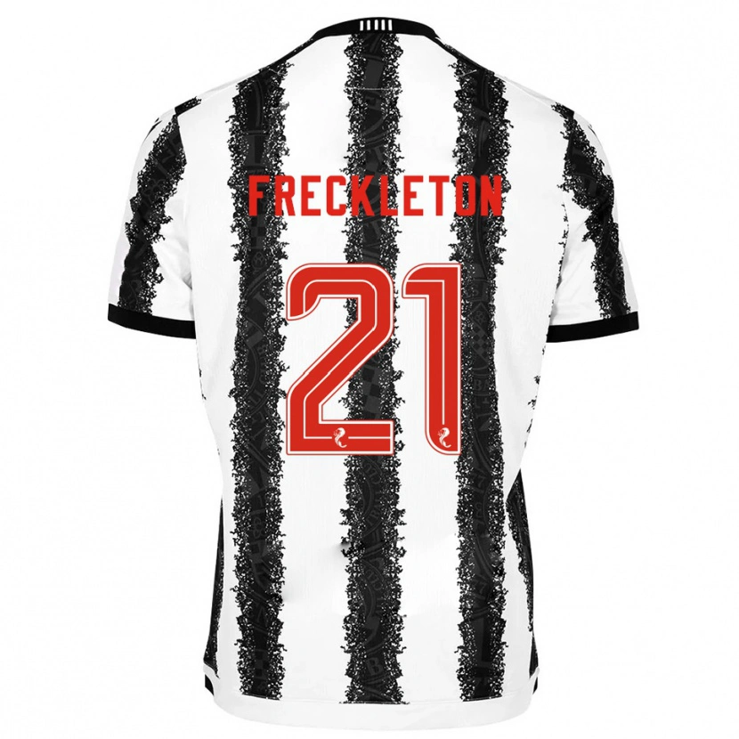 Danxen Mujer Camiseta Miguel Freckleton #21 Blanco Negro 1ª Equipación 2025/26 La Camisa