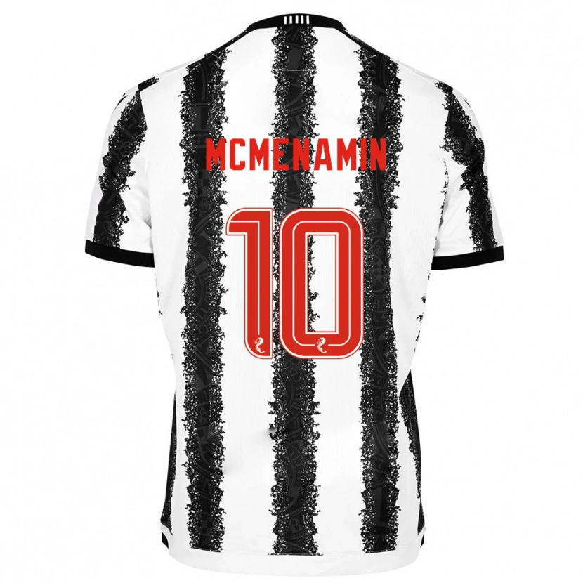 Danxen Mujer Camiseta Conor Mcmenamin #10 Blanco Negro 1ª Equipación 2025/26 La Camisa