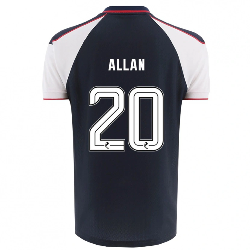 Danxen Mujer Camiseta Connor Allan #20 Azul Marino Blanco 1ª Equipación 2025/26 La Camisa
