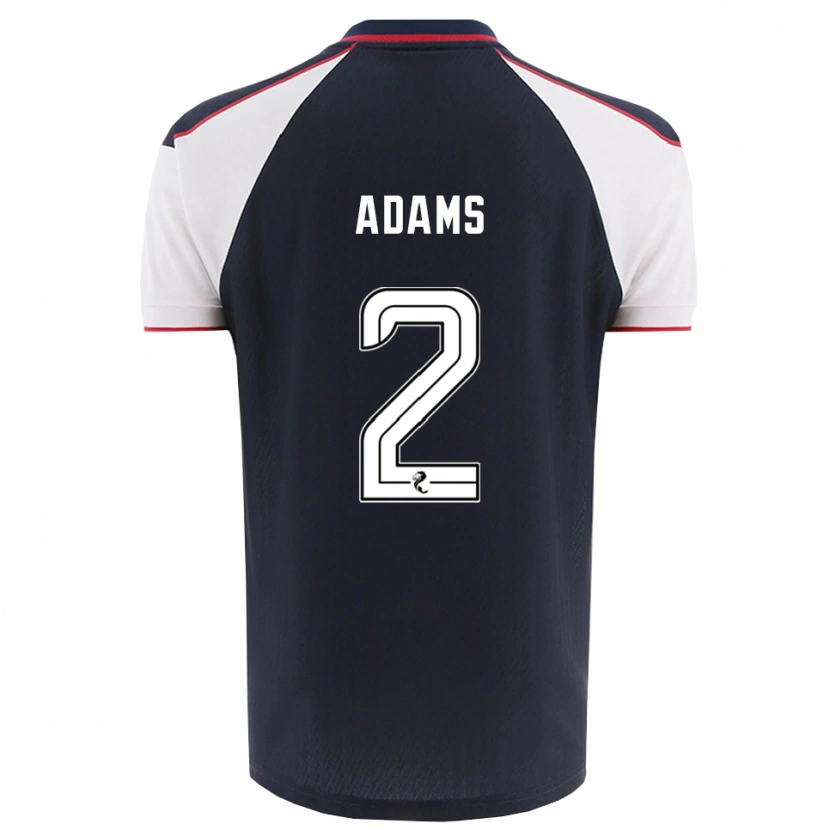 Danxen Mujer Camiseta Keelan Adams #2 Azul Marino Blanco 1ª Equipación 2025/26 La Camisa