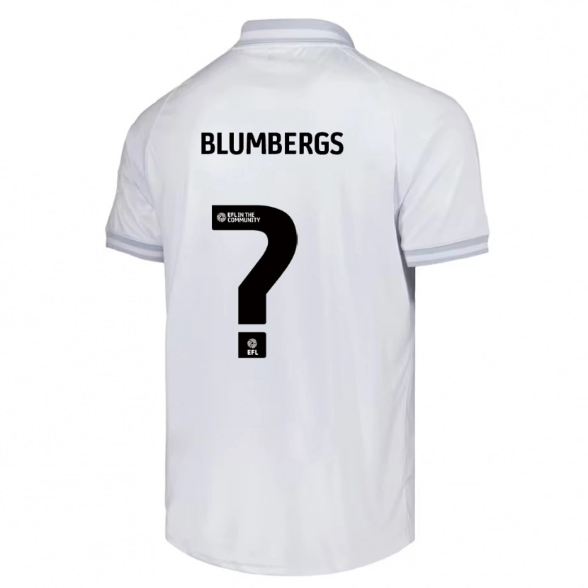 Danxen Mujer Camiseta Sandis Blumbergs #0 Blanco Gris Negro 2ª Equipación 2025/26 La Camisa