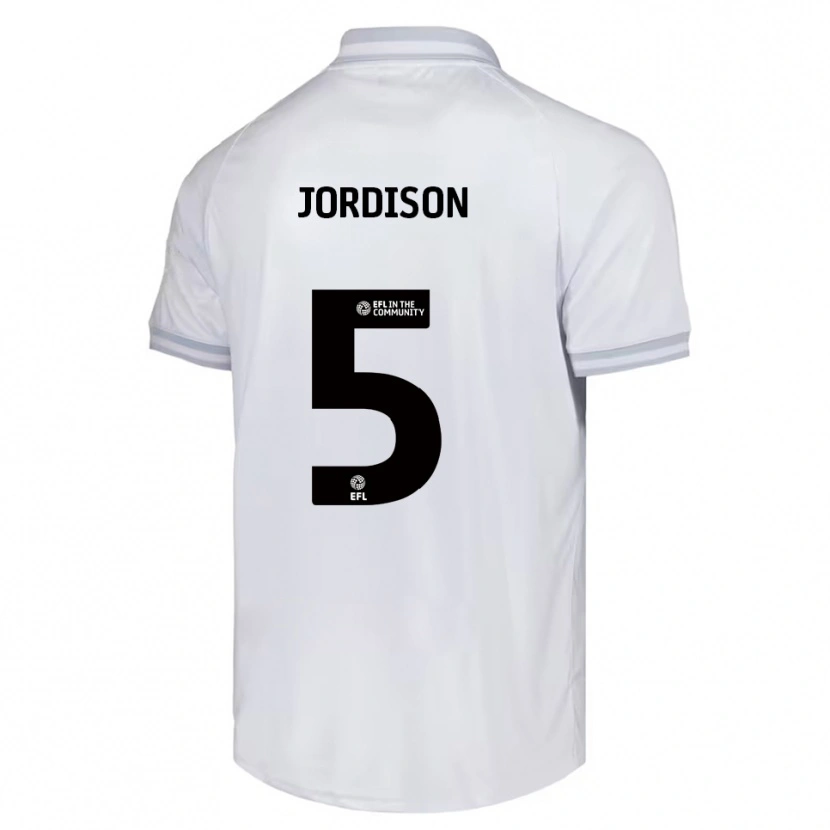 Danxen Mujer Camiseta Ben Jordison #5 Blanco Gris Negro 2ª Equipación 2025/26 La Camisa