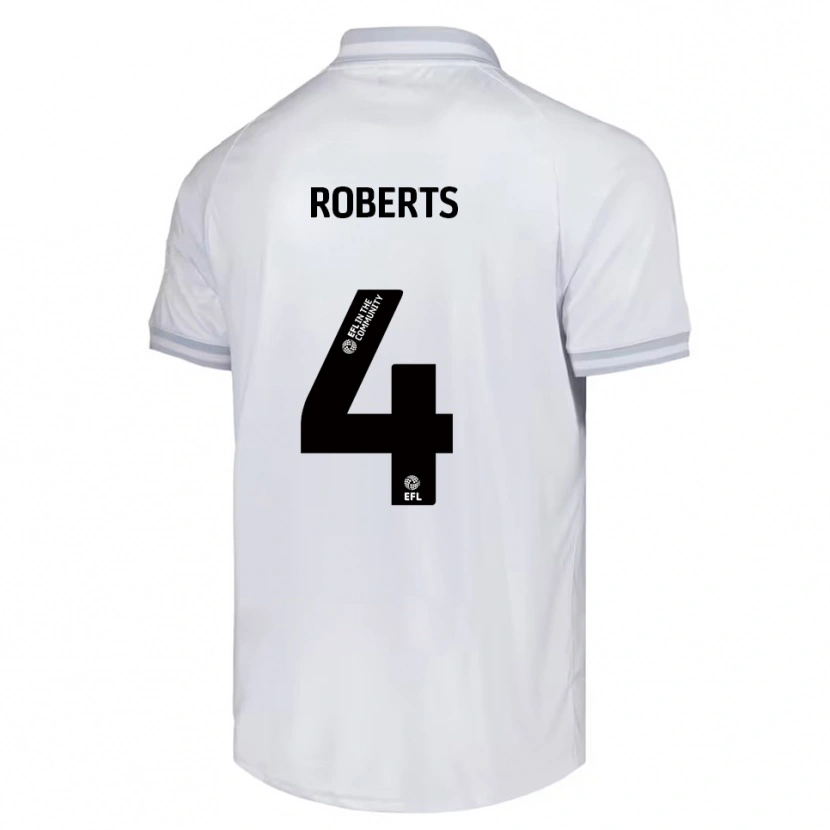 Danxen Mujer Camiseta Marc Roberts #4 Blanco Gris Negro 2ª Equipación 2025/26 La Camisa