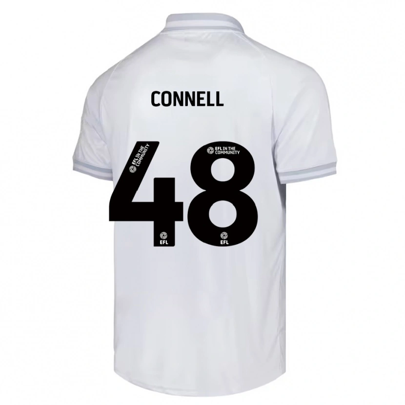 Danxen Mujer Camiseta Luca Connell #48 Blanco Gris Negro 2ª Equipación 2025/26 La Camisa