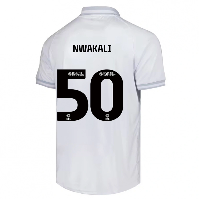 Danxen Mujer Camiseta Kelechi Nwakali #50 Blanco Gris Negro 2ª Equipación 2025/26 La Camisa