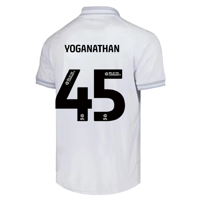 Danxen Mujer Camiseta Vimal Yoganathan #45 Blanco Gris Negro 2ª Equipación 2025/26 La Camisa