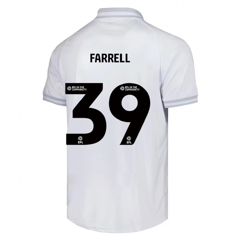 Danxen Mujer Camiseta Leo Farrell #39 Blanco Gris Negro 2ª Equipación 2025/26 La Camisa