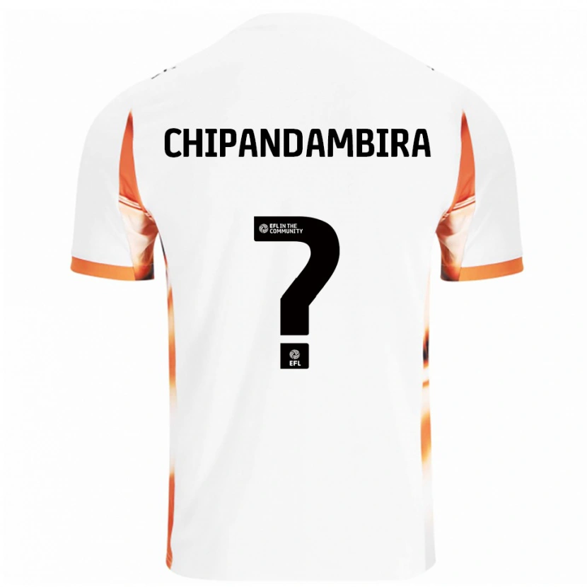 Danxen Mujer Camiseta Tafadzwa Chipandambira #0 Blanco Naranja Negro 2ª Equipación 2025/26 La Camisa