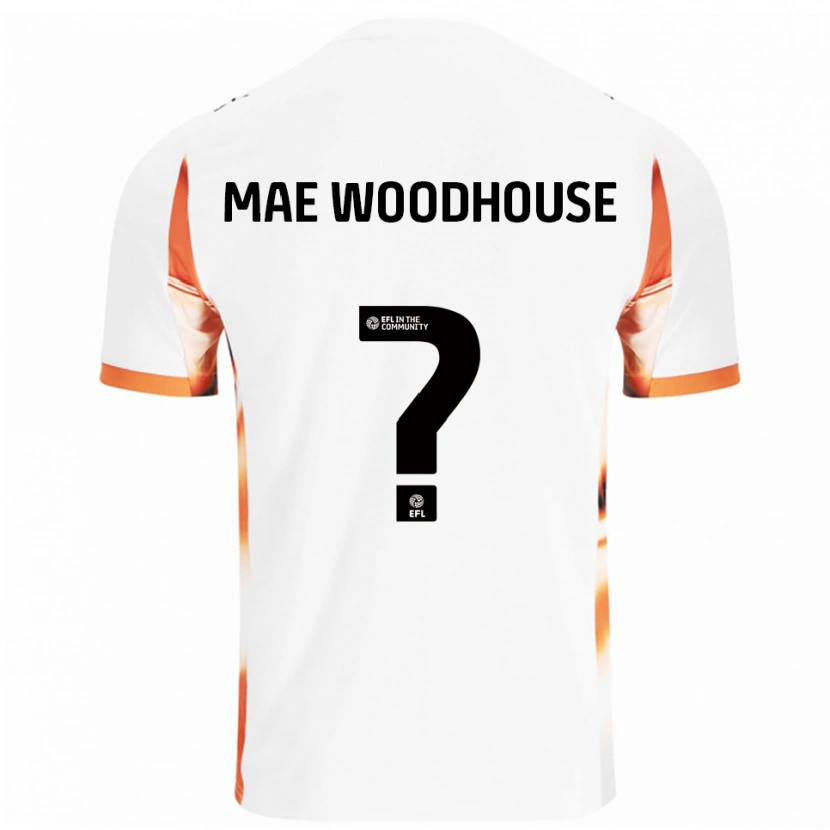 Danxen Mujer Camiseta Evie Mae Woodhouse #0 Blanco Naranja Negro 2ª Equipación 2025/26 La Camisa
