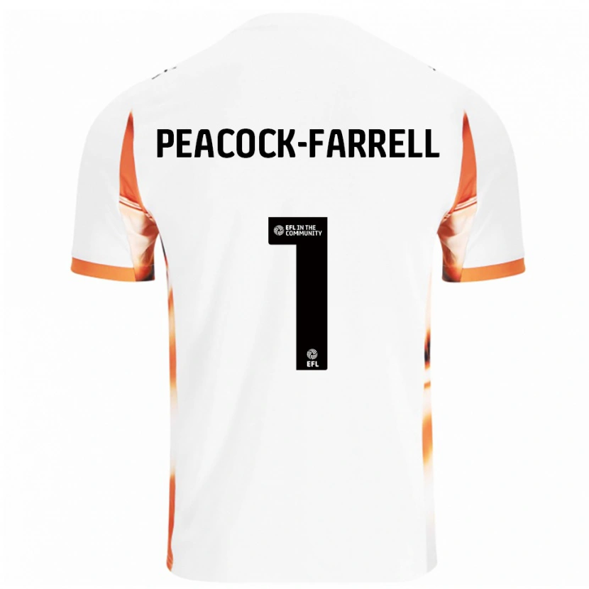 Danxen Mujer Camiseta Bailey Peacock-Farrell #1 Blanco Naranja Negro 2ª Equipación 2025/26 La Camisa