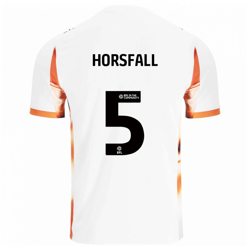 Danxen Mujer Camiseta Fraser Horsfall #5 Blanco Naranja Negro 2ª Equipación 2025/26 La Camisa