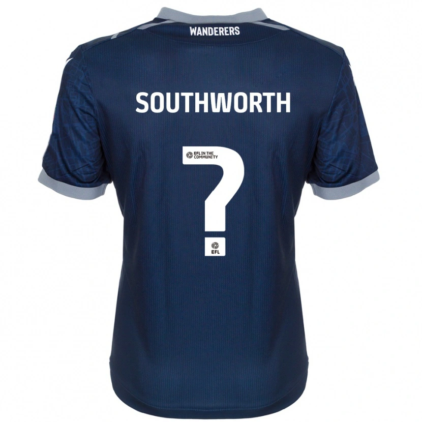 Danxen Mujer Camiseta Ellie Southworth #0 Azul Marino Gris 2ª Equipación 2025/26 La Camisa