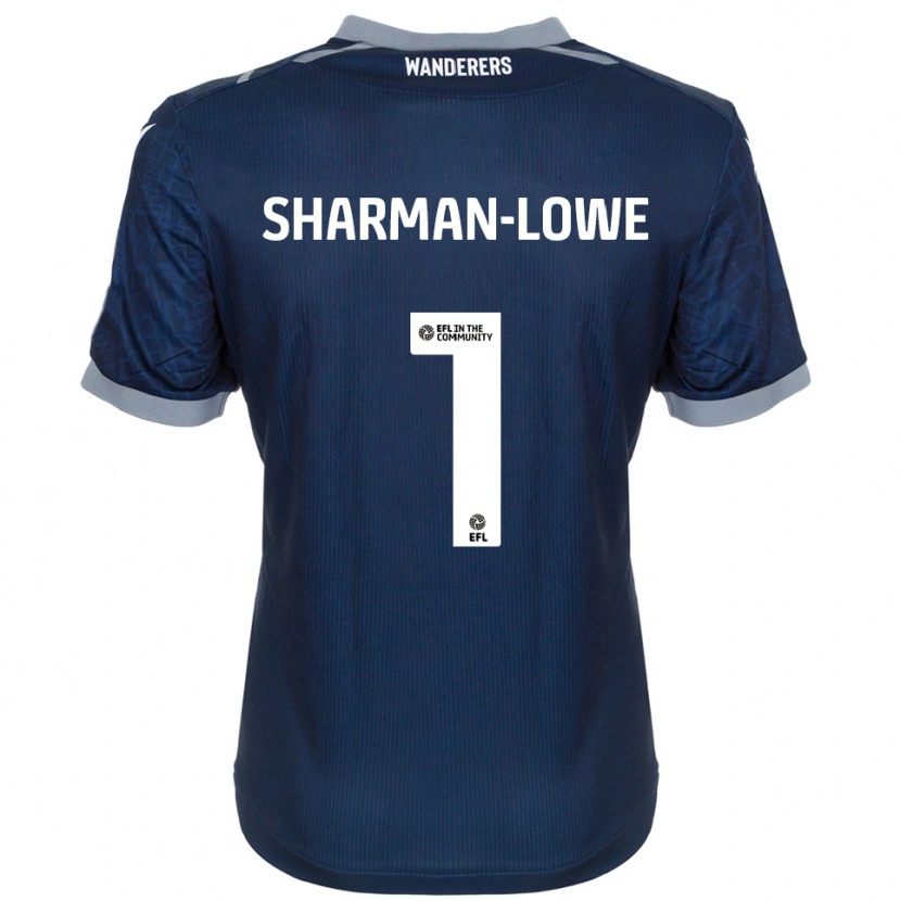 Danxen Mujer Camiseta Teddy Sharman-Lowe #1 Azul Marino Gris 2ª Equipación 2025/26 La Camisa