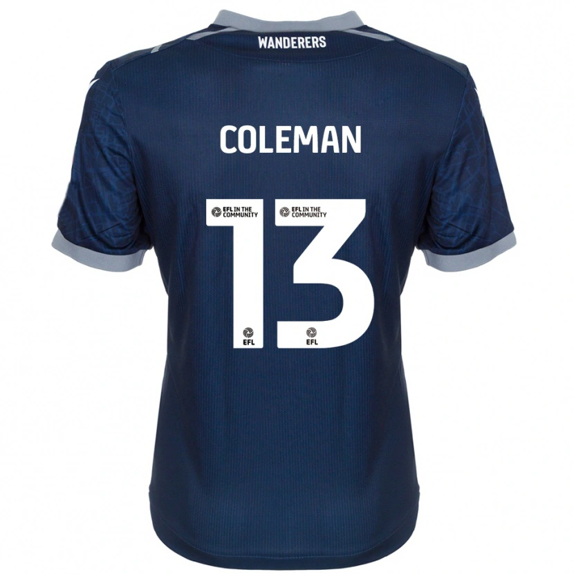Danxen Mujer Camiseta Joel Coleman #13 Azul Marino Gris 2ª Equipación 2025/26 La Camisa